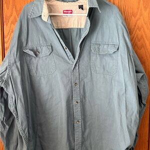 Wrangler Beige Casual Cotton Shirt with Red Logo Patch